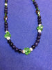Blue Goldstone and Swarovski Necklace  An Original Design by Angie